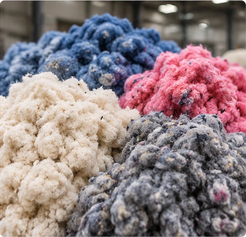 Recycled coloured cotton