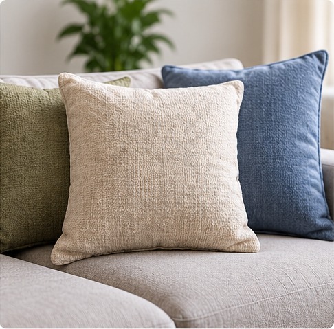 Cotton filled cushions