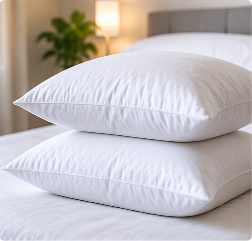 Cotton filled pillows