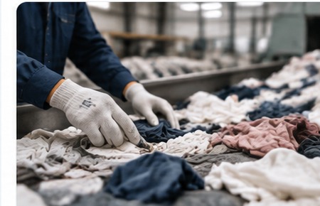 Cotton waste sorting and recycling